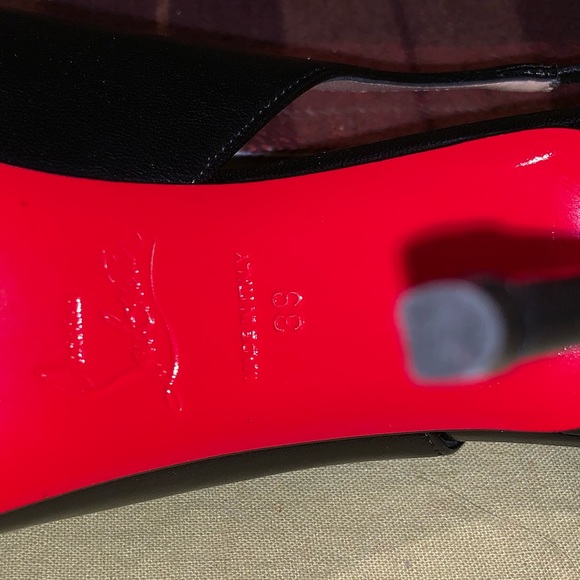 SOLD! Christian Louboutin Rivafish Black 100MM 39 - Picture 3 of 7